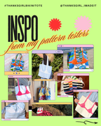THANKS GIRL BIKINI TOTE SEWING PATTERN
