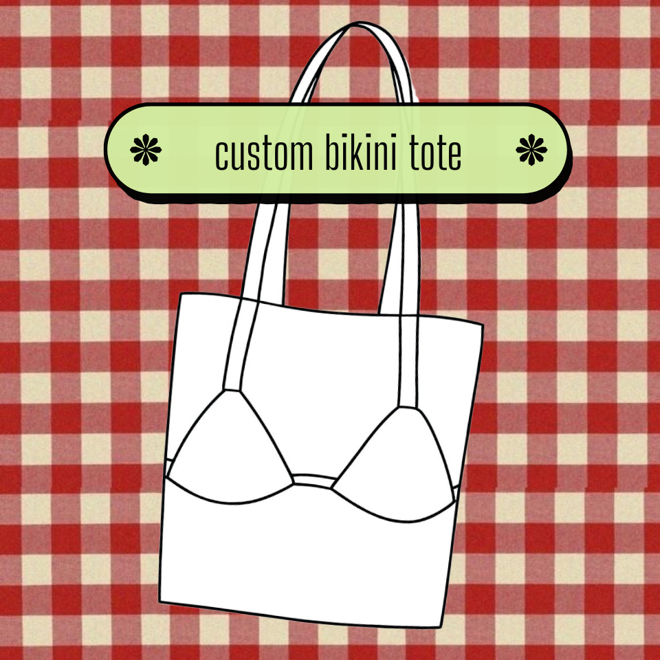 Custom Bikini Tote — Choose Your Color & Pattern (Surprise Fabrics!)