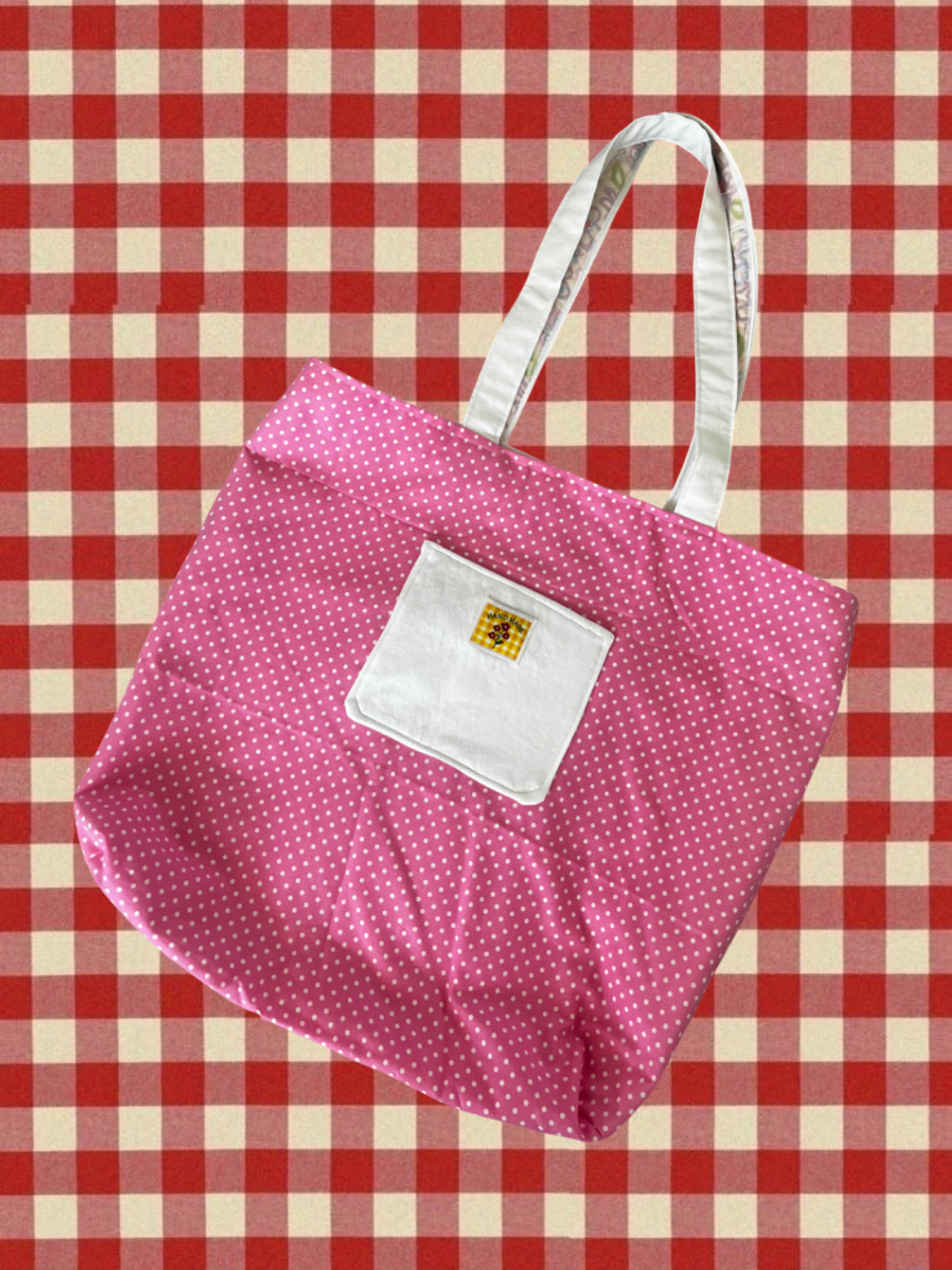 Pink Flower Bikini Tote Bag