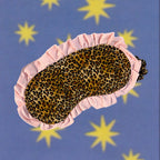 Cheetah with Pink Ruffle Eye Mask