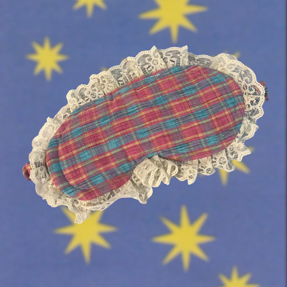 Pink and Blue Plaid with Lace Ruffle